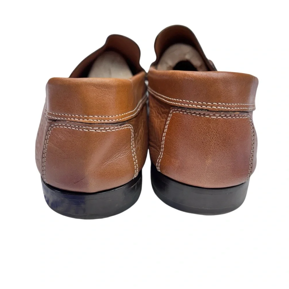 Donald Pliner Dione Men’s Loafers Tan Leather Sz 15